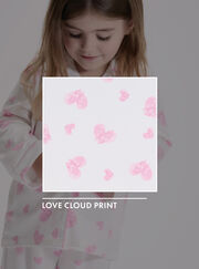 Kids' love clouds fleece pyjamas in a bag