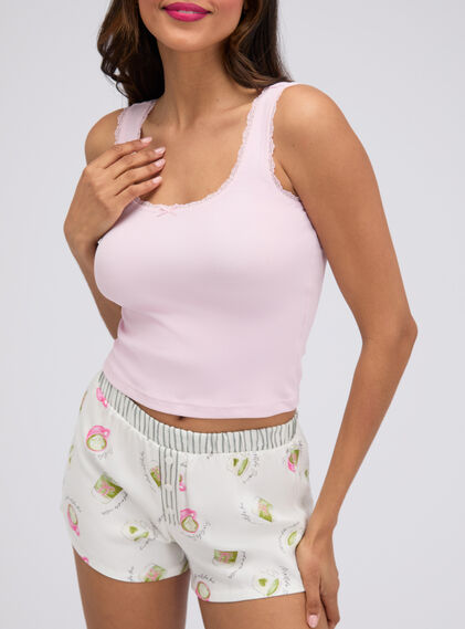 Matcha woven short pyjama set
