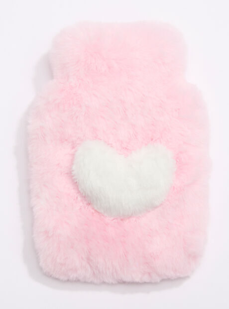 Plush heart hot water bottle