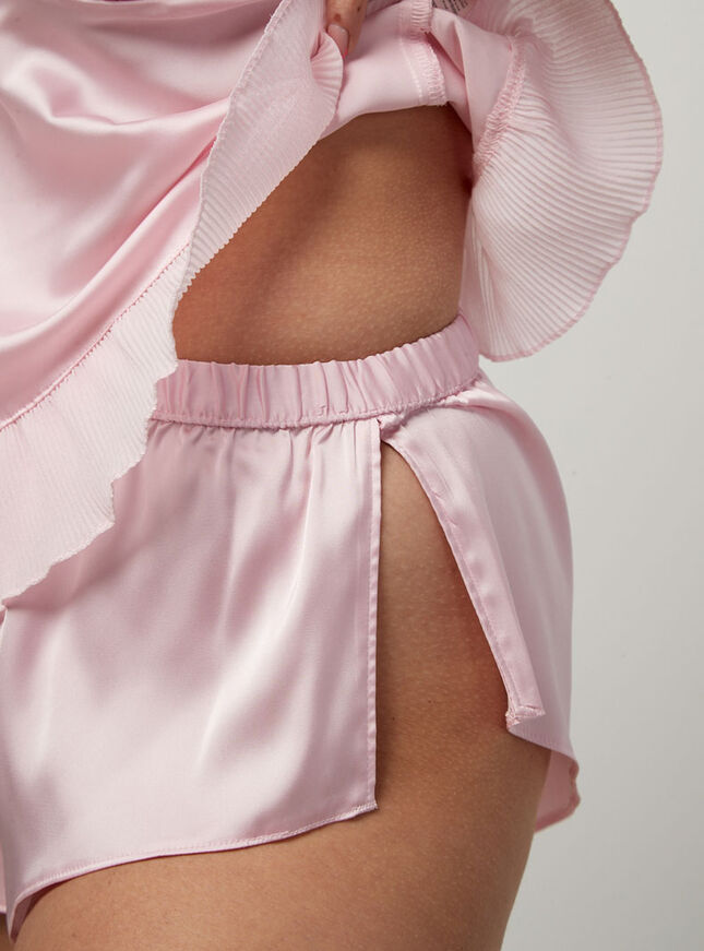 Chiffon frill satin cami set