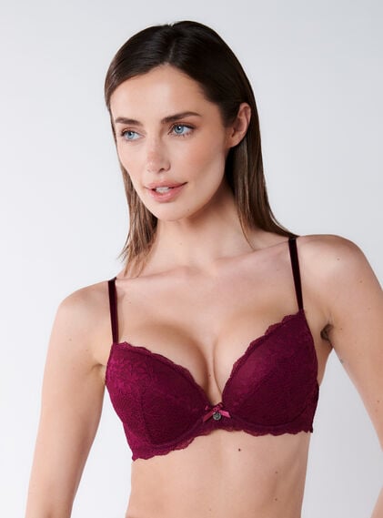 Invisibles Line Extension Push Up Plunge Bra, Lilac Marble