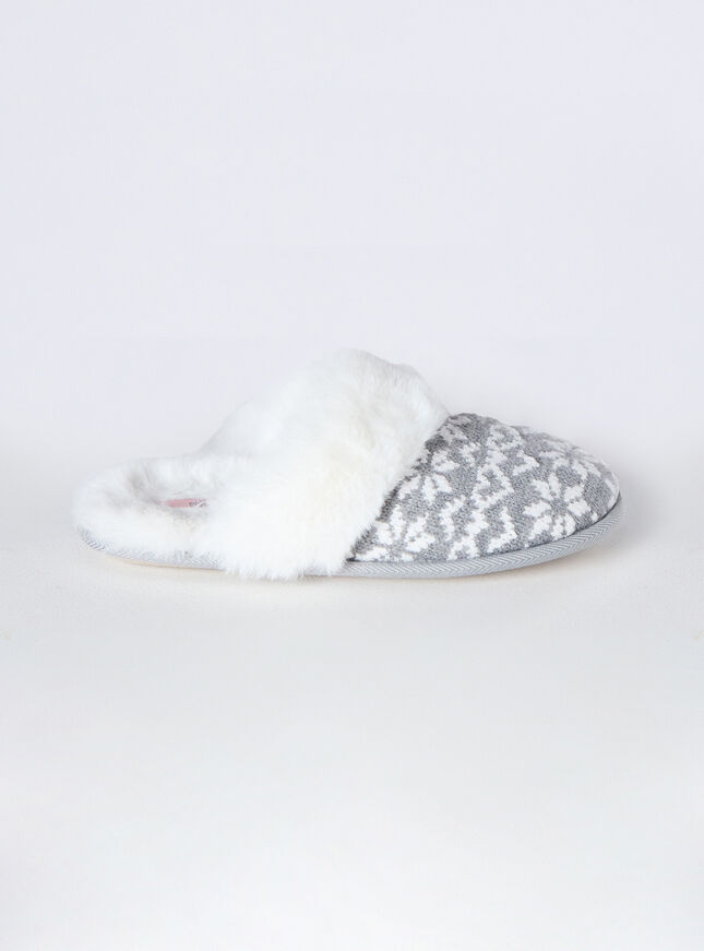 Fairisle mule slippers