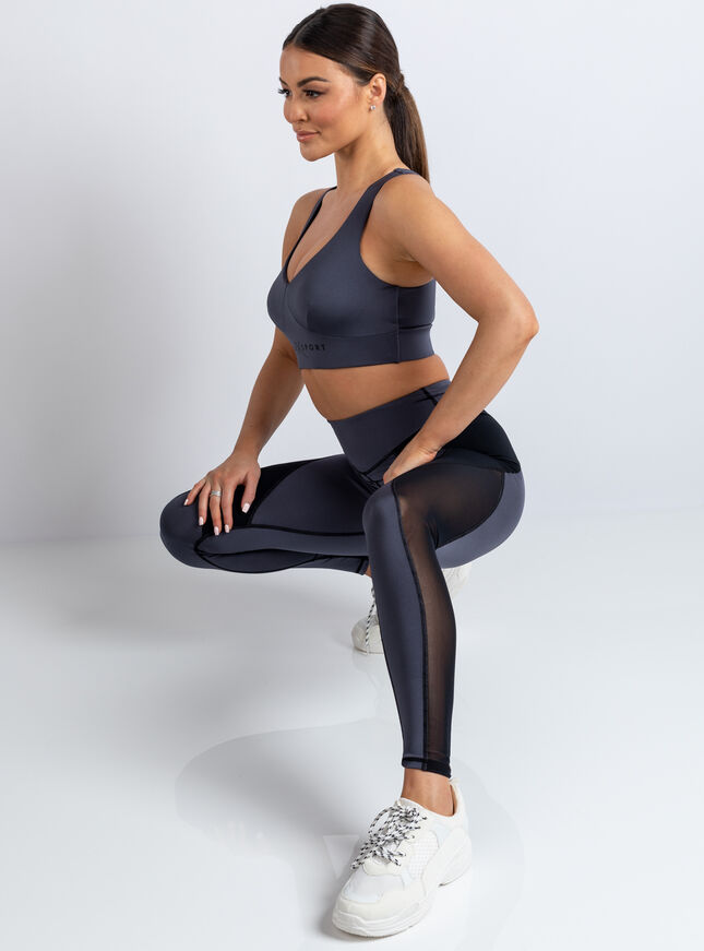 Boux Sport high shine panelled leggings