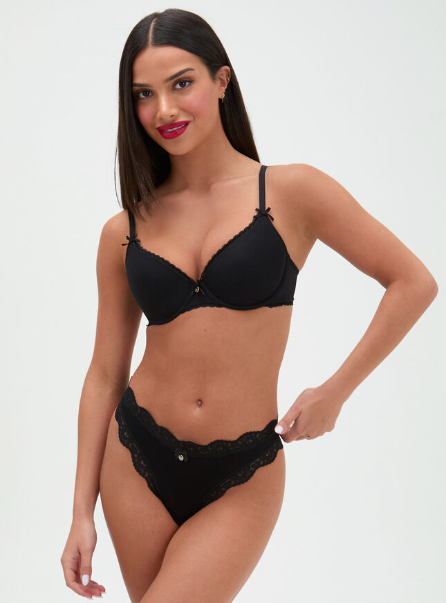 Lydia cotton plunge t-shirt bra
