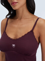 Embroidered modal short pyjama set
