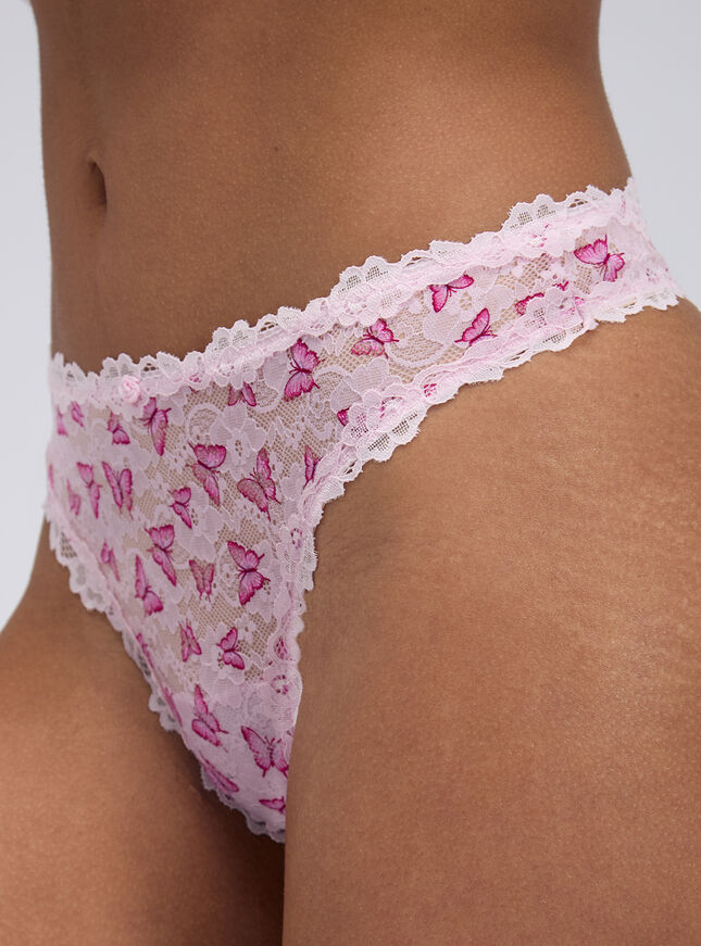 Brooke butterfly lace thong