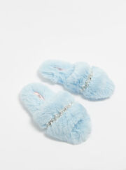 Embellished slider slippers