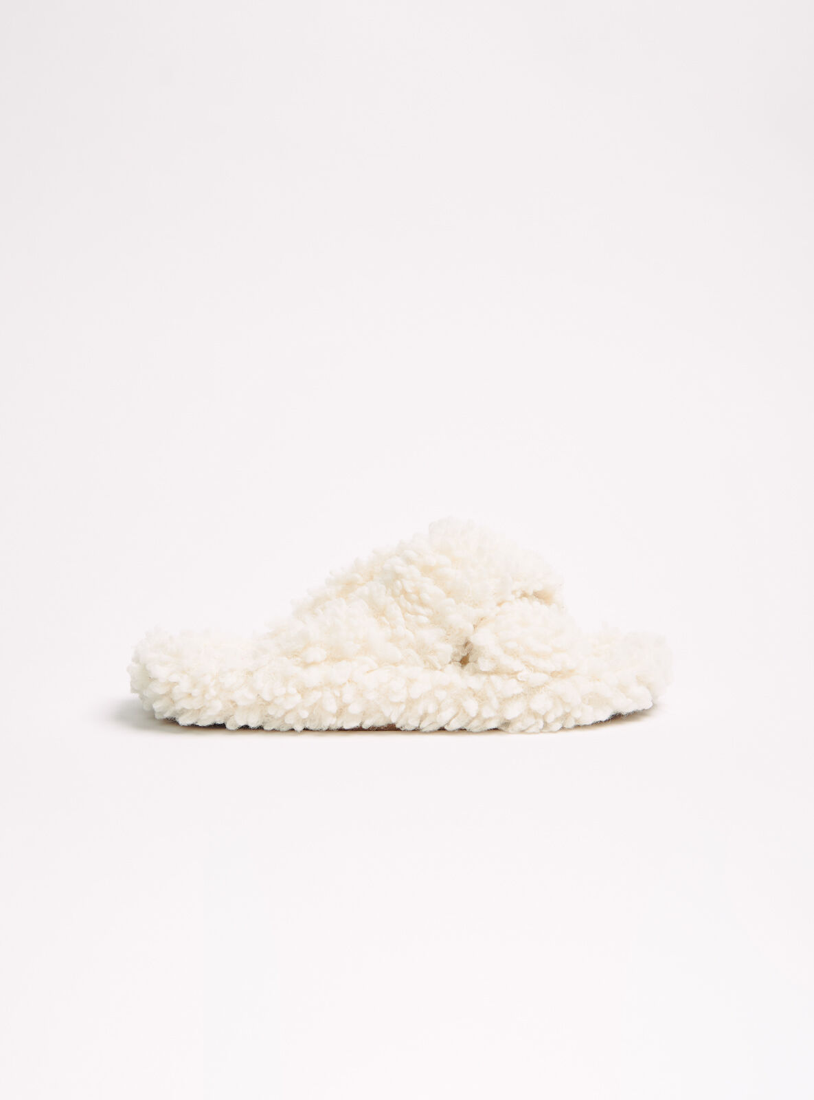 Ridge sole crossband slippers Ivory Boux Avenue UK