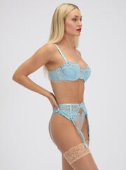 Jules bow embroidered balconette bra