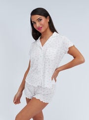 Rosebud pointelle short pyjama set