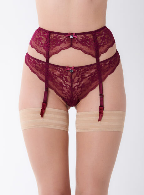 Mollie lace suspender belt