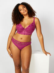 Bea floral lurex longline bra