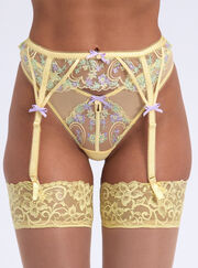 Lisette embroidered suspender belt