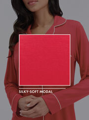 Piping modal long pyjama set