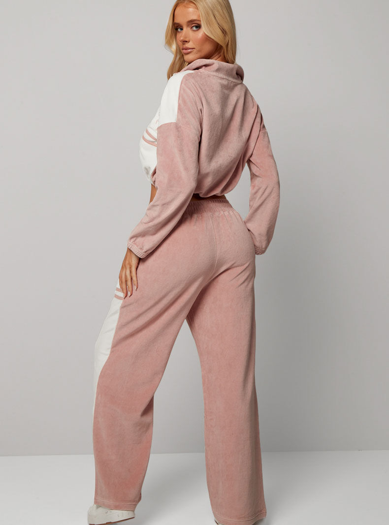 Velour Wide Leg Pant | Boux Avenue