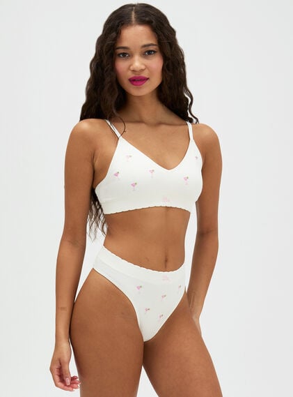 Cocktail embroidered seamless bralette