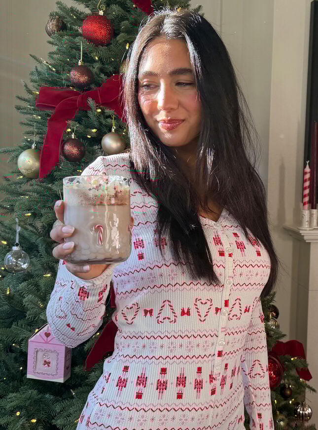 Nutcracker ribbed playsuit