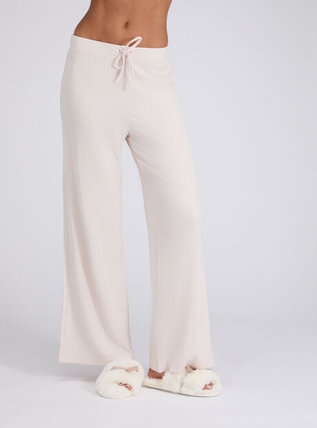 Ribbed modal pyjama trousers