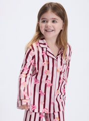 Kids' popcorn club fleece pyjamas in a bag