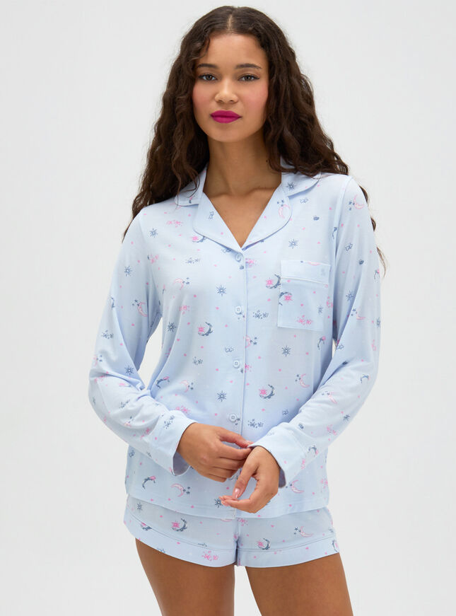 Moon & stars modal short pyjama set