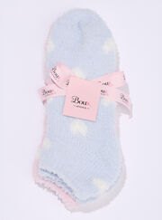 2 pack heart fluffy trainer socks