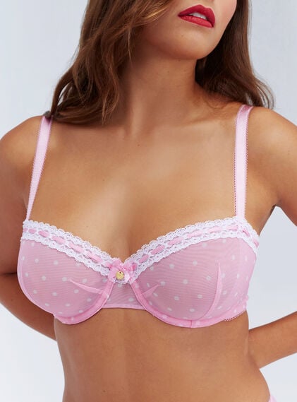 Thea mesh balconette bra