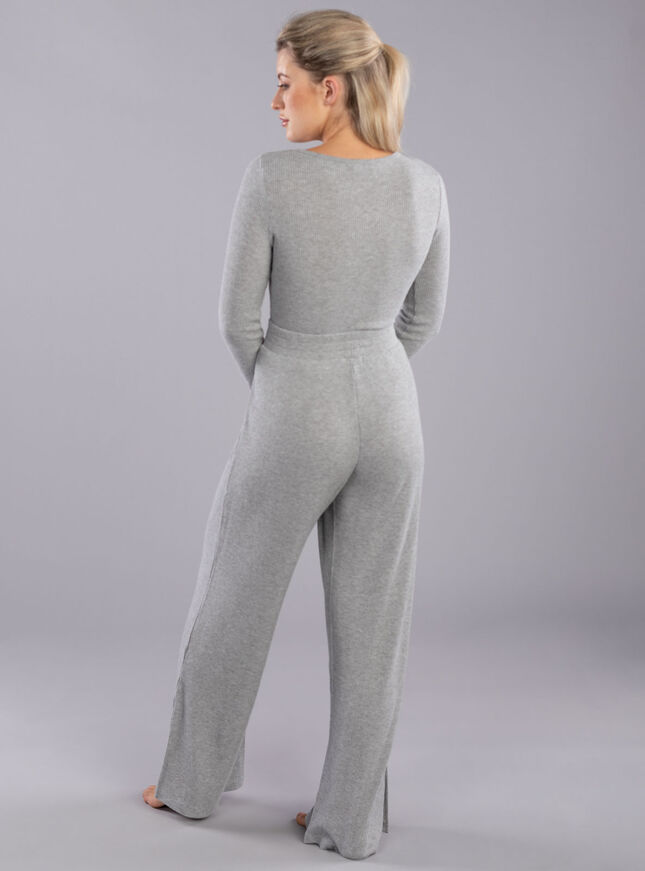 Lillie ribbed wide leg pant