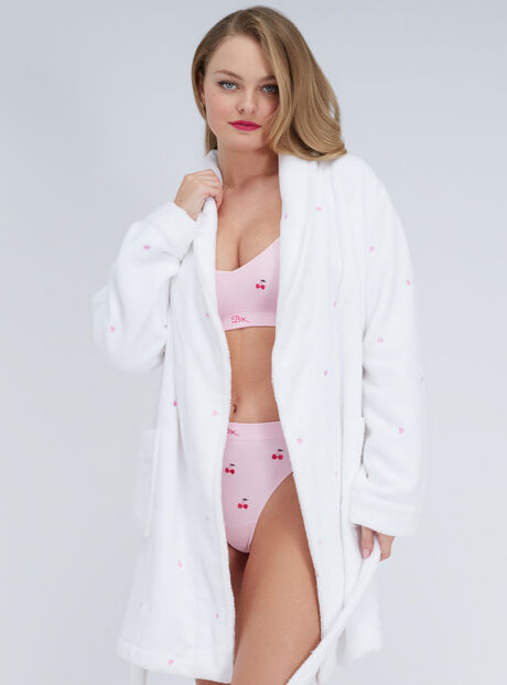 Heart towelling short robe