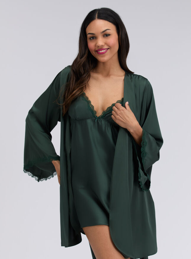 Kaya satin short robe