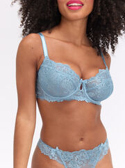 Antoinette embroidered balconette bra