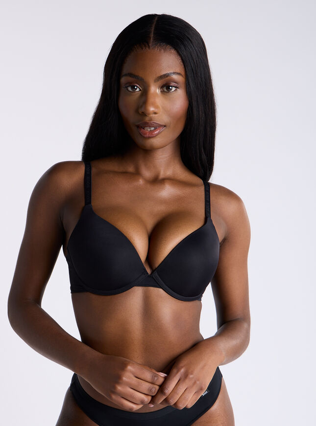 Push up microfibre plunge t-shirt bra