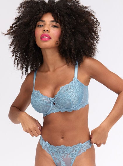 Antoinette embroidered balconette bra