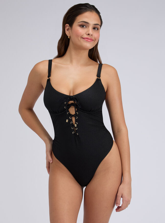 Ibiza lace up swimsuit