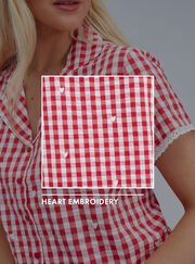 Gingham cotton short pyjama set