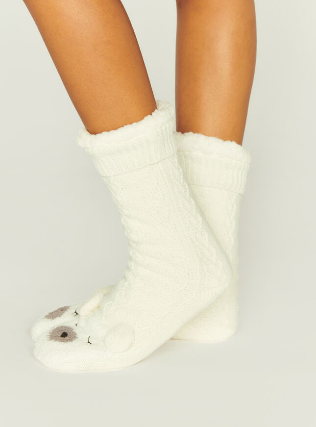 Polar bear cosy slipper socks