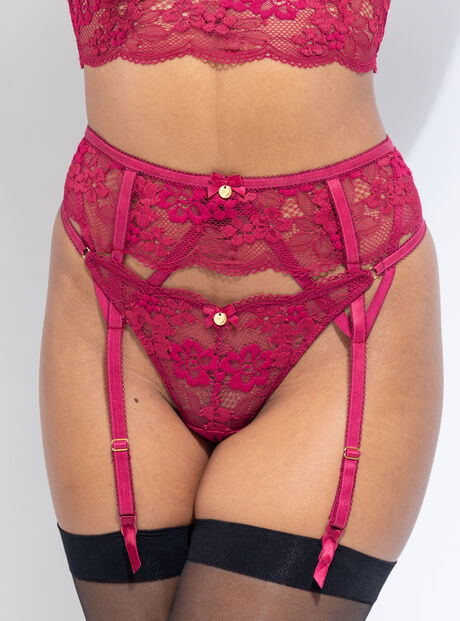 Stephanie floral lace suspenders