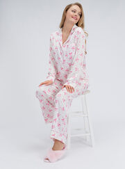 Bow satin pyjama set