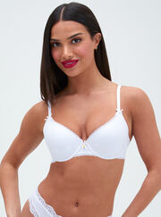 Lydia cotton plunge t-shirt bra