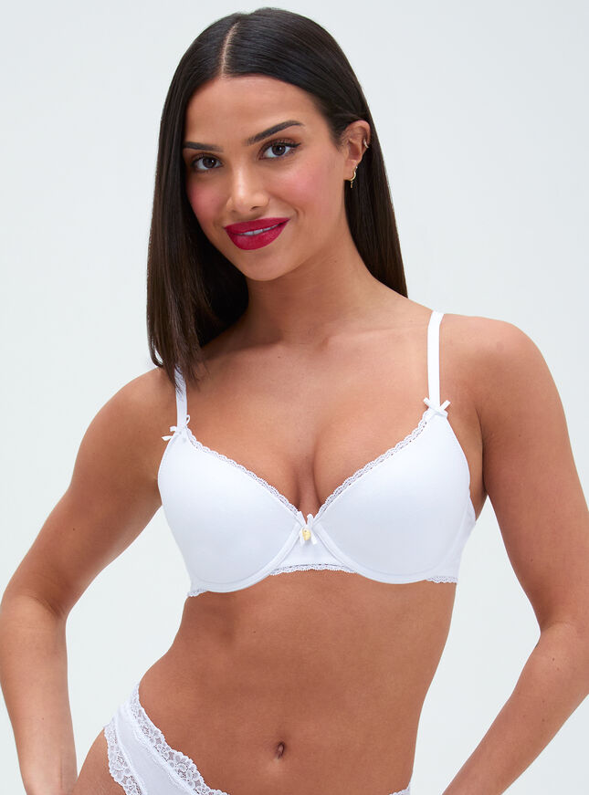 Lydia cotton plunge t-shirt bra