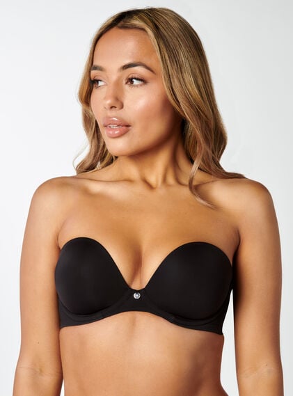 La Senza Strapless Push-up 34DD on tag Sister Size: 36D, 32F Removable  (Velcro) lower pads Underwire for support No strap included Like New!  Php300, Women's Fashion, Undergarments & Loungewear on Carousell