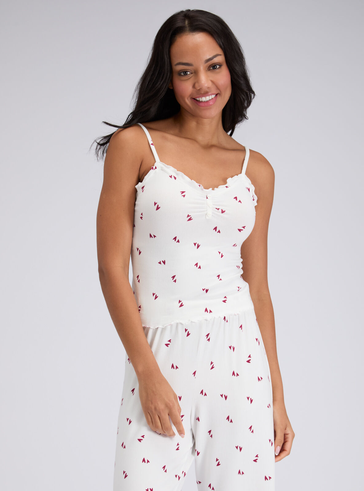 Boux Avenue Supersoft heart cami and pant pyjama set - Ivory Mix - 06 Boux Avenue Supersoft heart cami and pant pyjama set - Ivory Mix - 06