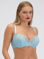 Jules bow embroidered balconette bra