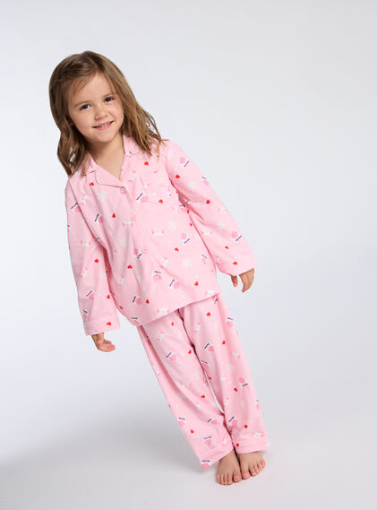 Kids dear Santa fleece pyjamas in a bag