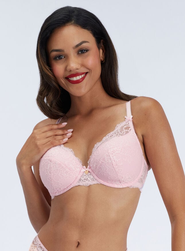 Amber lace plunge bra