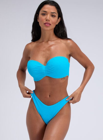 Honolulu strapless crinkle bikini top