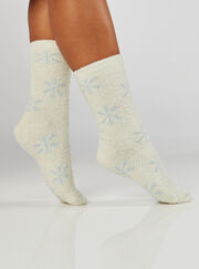 2 pack snowflake cosy socks