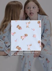 Kids' sausage dog & friends fleece pyjamas in a bag
