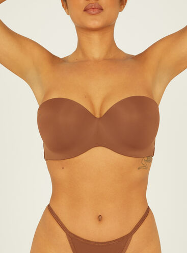 Strapless microfibre multiway bra
