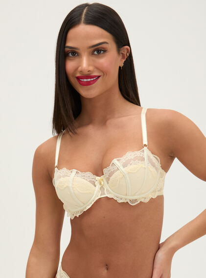 Faye spot mesh balconette bra