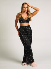 Cherry satin pyjama bralette